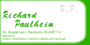 richard paulheim business card